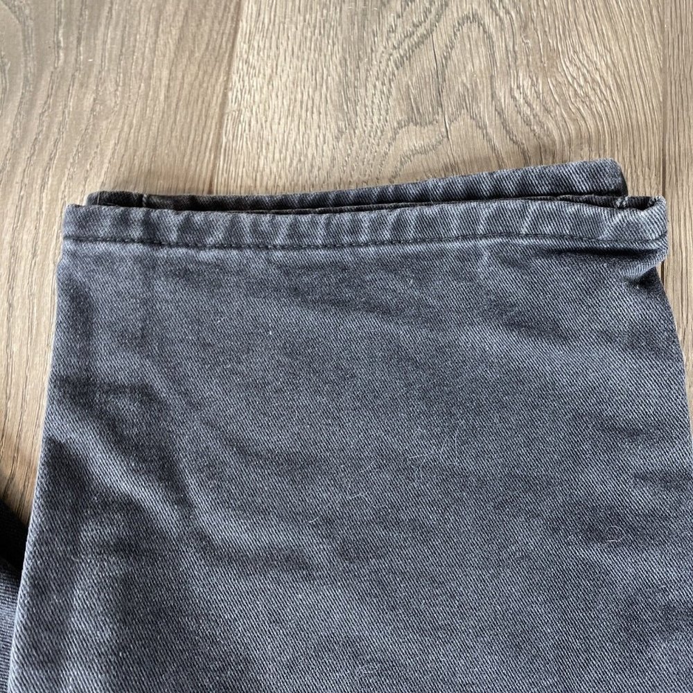 Shein Jeans Womens M Black Jeans Stainless Gromets Wide Leg Zip Button Pockets - Picture 3 of 10